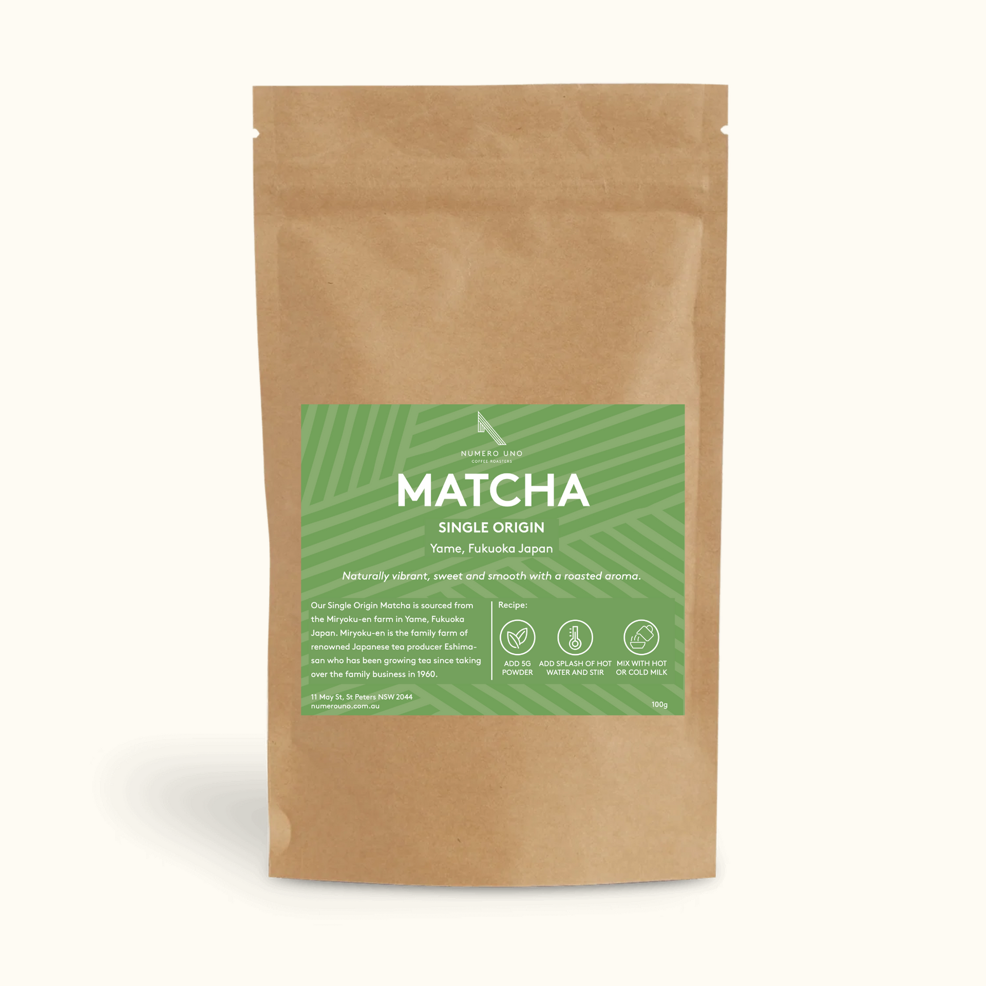 Single Origin Matcha Powder - 100g – Numero Uno Coffee Roasters